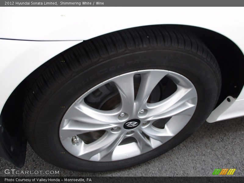 Shimmering White / Wine 2012 Hyundai Sonata Limited
