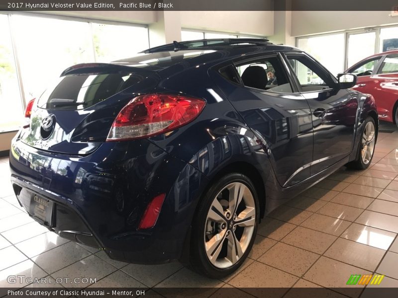 Pacific Blue / Black 2017 Hyundai Veloster Value Edition