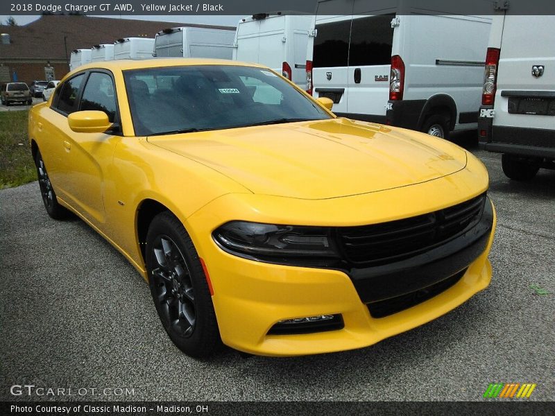Yellow Jacket / Black 2018 Dodge Charger GT AWD