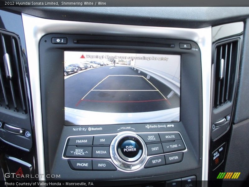 Shimmering White / Wine 2012 Hyundai Sonata Limited