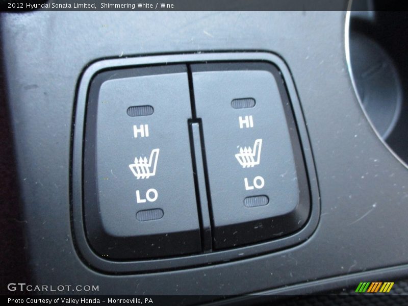 Shimmering White / Wine 2012 Hyundai Sonata Limited