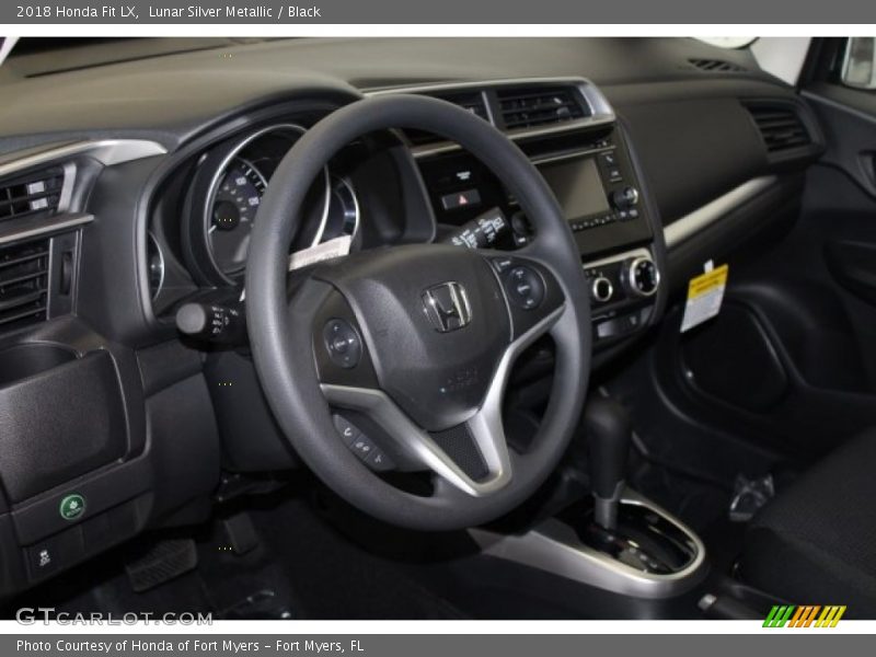 Lunar Silver Metallic / Black 2018 Honda Fit LX