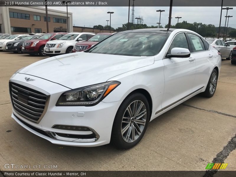 Casablanca White / Black 2018 Hyundai Genesis G80 AWD