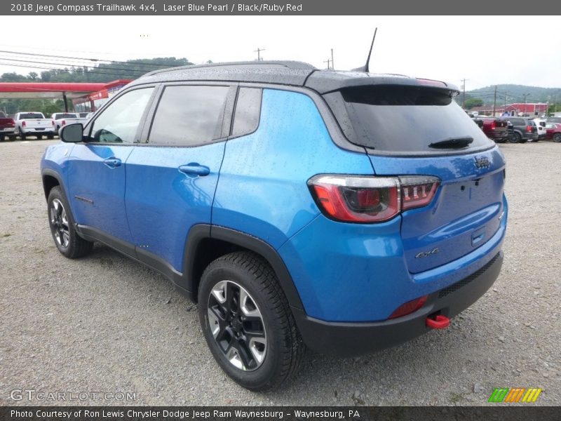 Laser Blue Pearl / Black/Ruby Red 2018 Jeep Compass Trailhawk 4x4