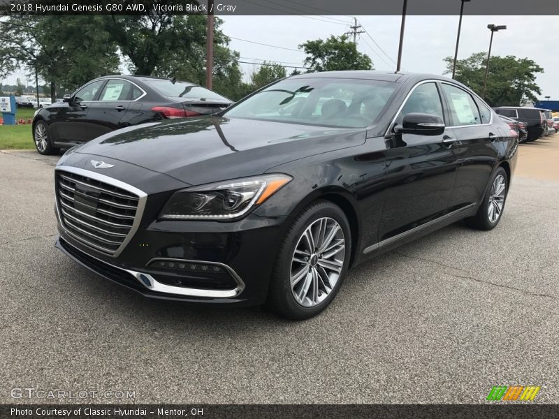 Victoria Black / Gray 2018 Hyundai Genesis G80 AWD