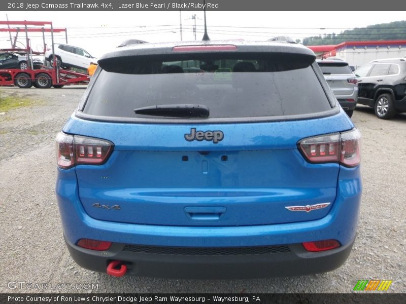 Laser Blue Pearl / Black/Ruby Red 2018 Jeep Compass Trailhawk 4x4