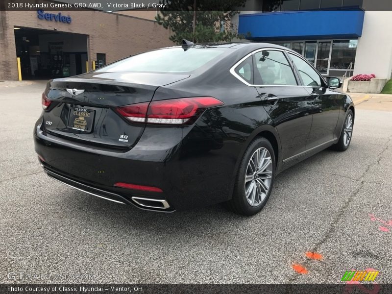 Victoria Black / Gray 2018 Hyundai Genesis G80 AWD