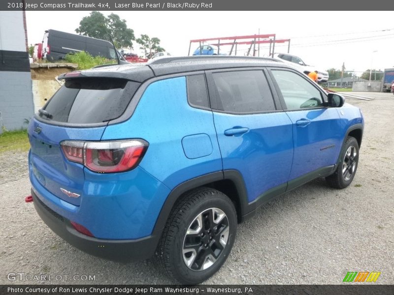 Laser Blue Pearl / Black/Ruby Red 2018 Jeep Compass Trailhawk 4x4