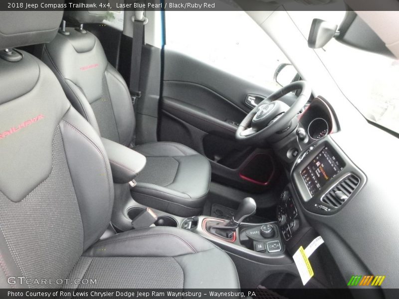Laser Blue Pearl / Black/Ruby Red 2018 Jeep Compass Trailhawk 4x4