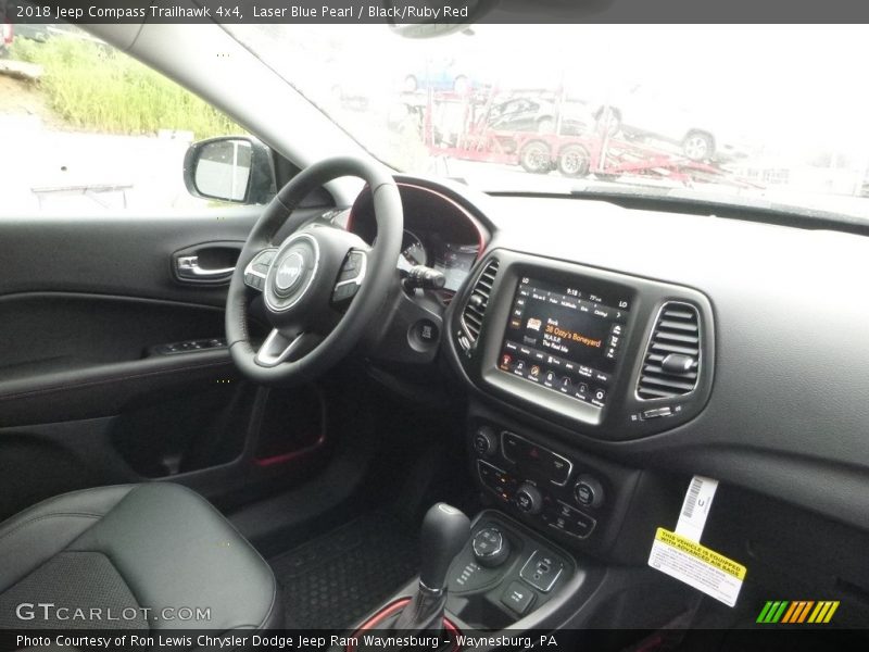 Laser Blue Pearl / Black/Ruby Red 2018 Jeep Compass Trailhawk 4x4