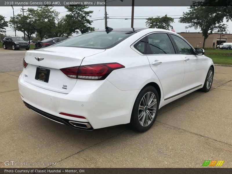 Casablanca White / Black 2018 Hyundai Genesis G80 AWD