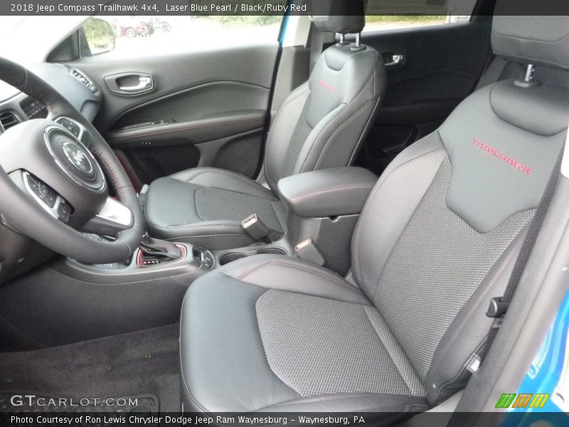 Laser Blue Pearl / Black/Ruby Red 2018 Jeep Compass Trailhawk 4x4