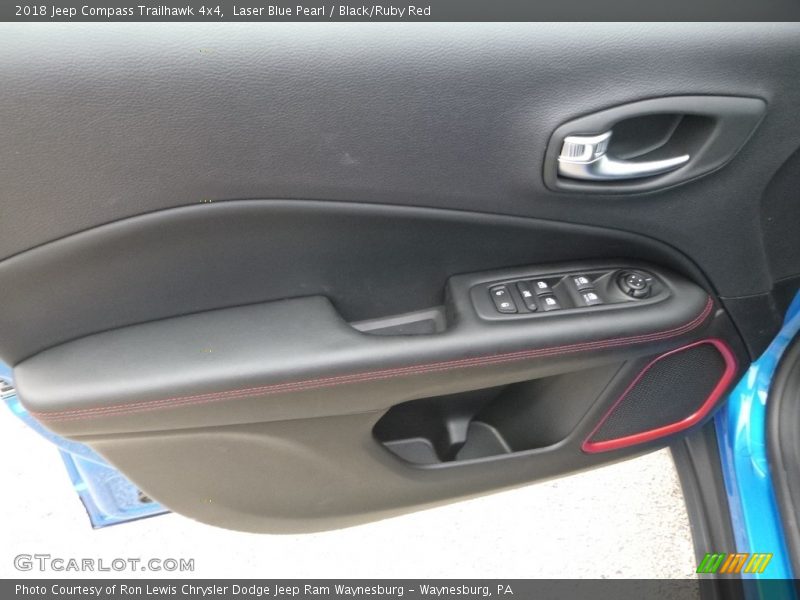 Laser Blue Pearl / Black/Ruby Red 2018 Jeep Compass Trailhawk 4x4