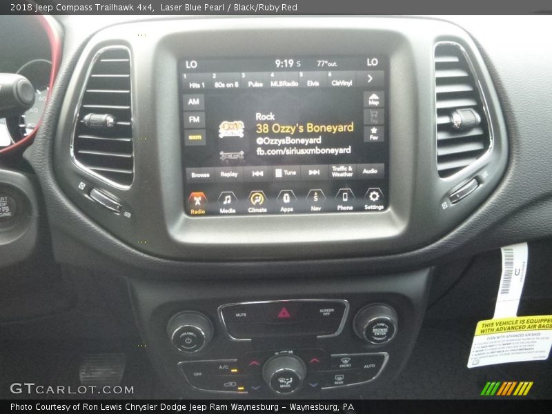 Laser Blue Pearl / Black/Ruby Red 2018 Jeep Compass Trailhawk 4x4