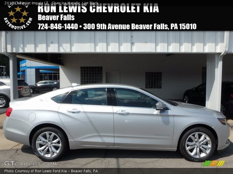 Silver Ice Metallic / Jet Black 2018 Chevrolet Impala LT