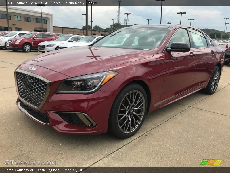 Front 3/4 View of 2018 Genesis G80 Sport
