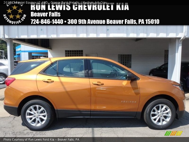 Orange Burst Metallic / Medium Ash Gray 2018 Chevrolet Equinox LS AWD