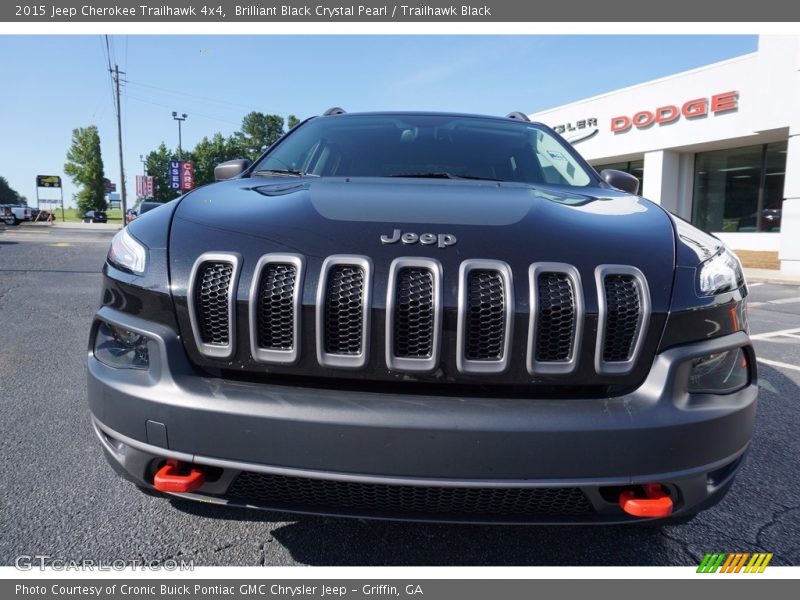 Brilliant Black Crystal Pearl / Trailhawk Black 2015 Jeep Cherokee Trailhawk 4x4