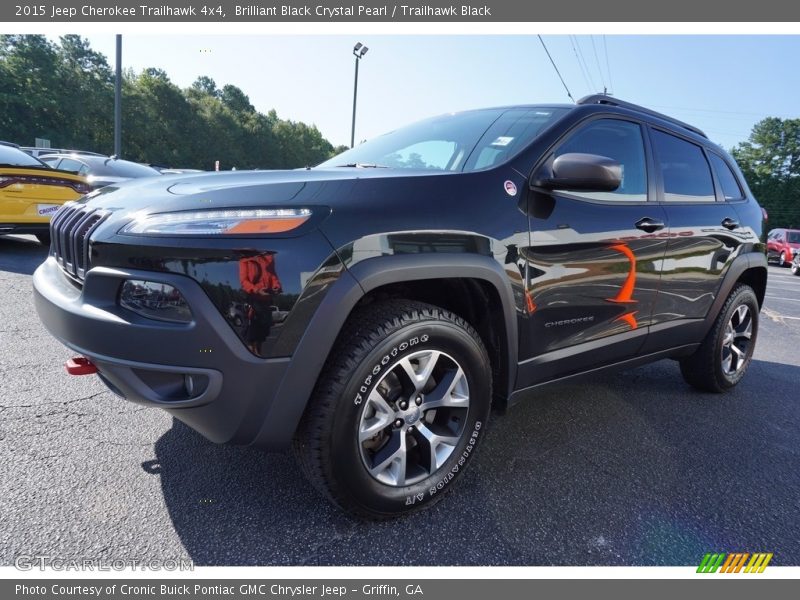Brilliant Black Crystal Pearl / Trailhawk Black 2015 Jeep Cherokee Trailhawk 4x4