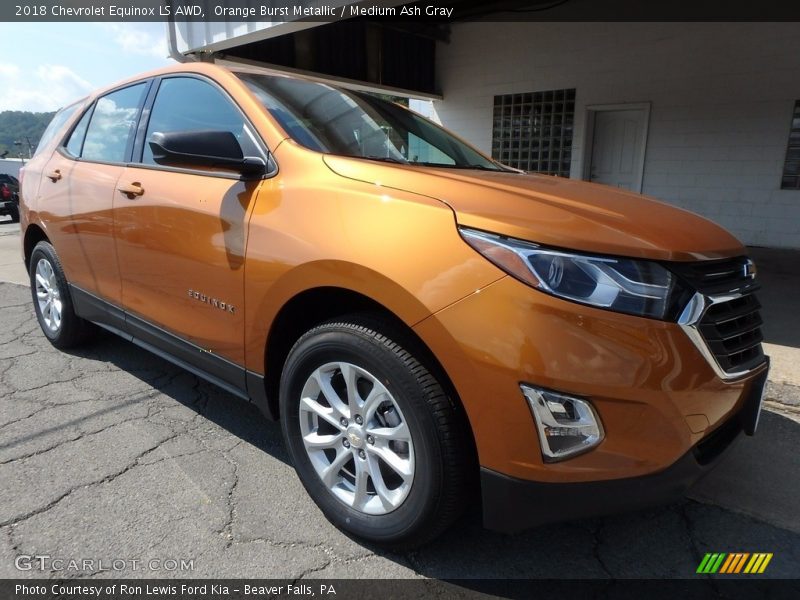 Orange Burst Metallic / Medium Ash Gray 2018 Chevrolet Equinox LS AWD