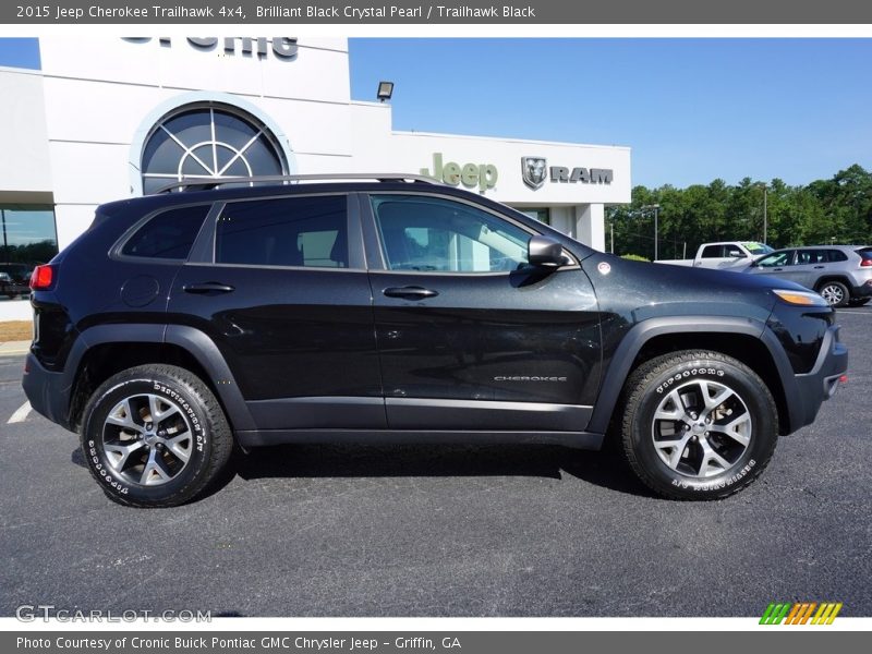 Brilliant Black Crystal Pearl / Trailhawk Black 2015 Jeep Cherokee Trailhawk 4x4