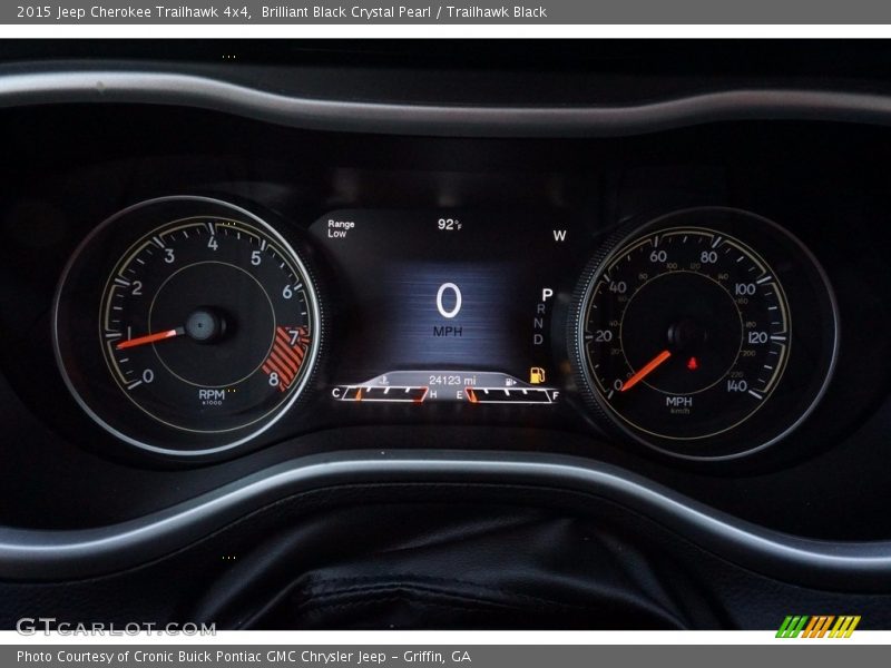 Brilliant Black Crystal Pearl / Trailhawk Black 2015 Jeep Cherokee Trailhawk 4x4