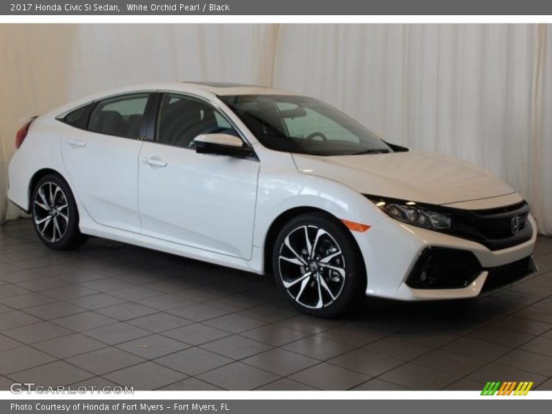 White Orchid Pearl / Black 2017 Honda Civic Si Sedan