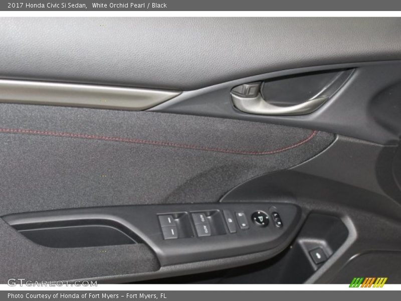White Orchid Pearl / Black 2017 Honda Civic Si Sedan