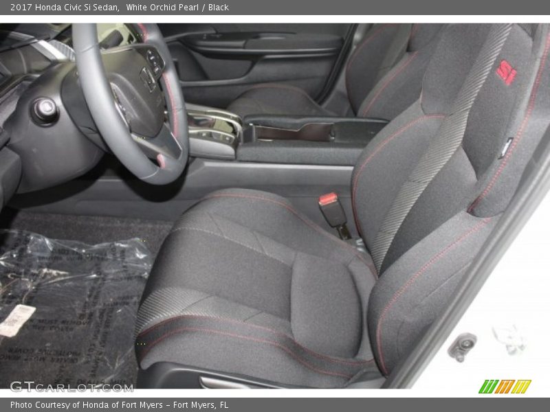 White Orchid Pearl / Black 2017 Honda Civic Si Sedan