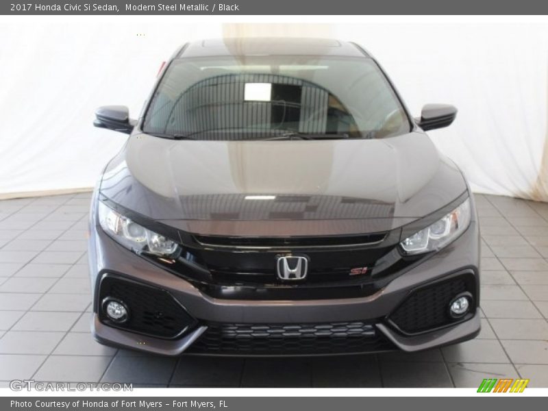 Modern Steel Metallic / Black 2017 Honda Civic Si Sedan