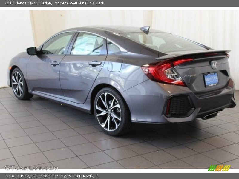 Modern Steel Metallic / Black 2017 Honda Civic Si Sedan