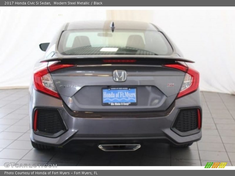Modern Steel Metallic / Black 2017 Honda Civic Si Sedan