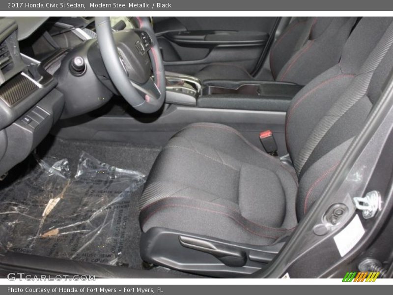 Modern Steel Metallic / Black 2017 Honda Civic Si Sedan