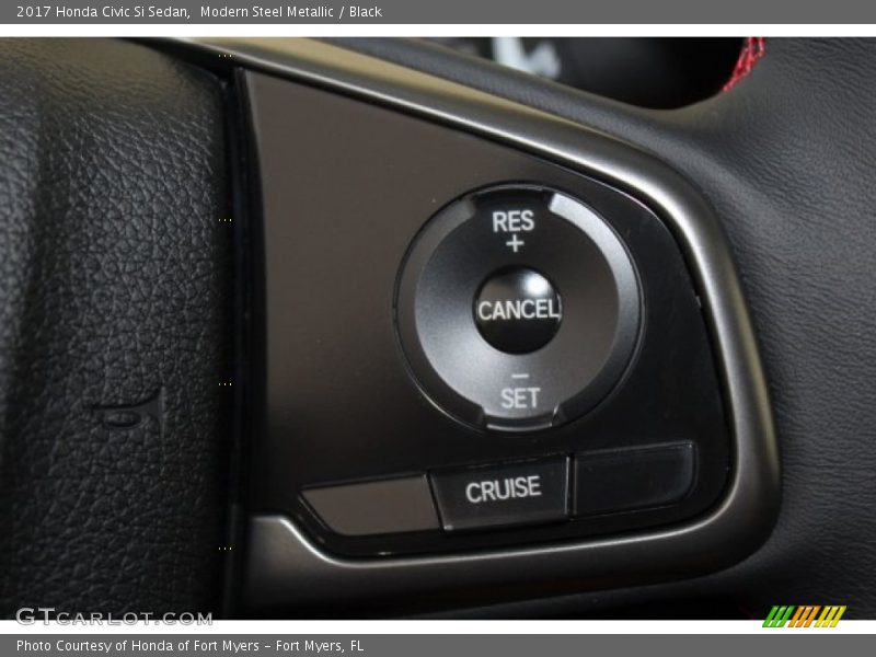 Modern Steel Metallic / Black 2017 Honda Civic Si Sedan