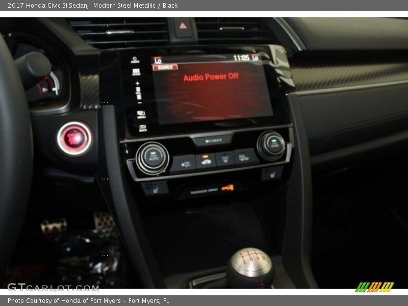 Modern Steel Metallic / Black 2017 Honda Civic Si Sedan