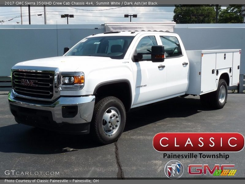 Summit White / Dark Ash/Jet Black 2017 GMC Sierra 3500HD Crew Cab Chassis 4x4