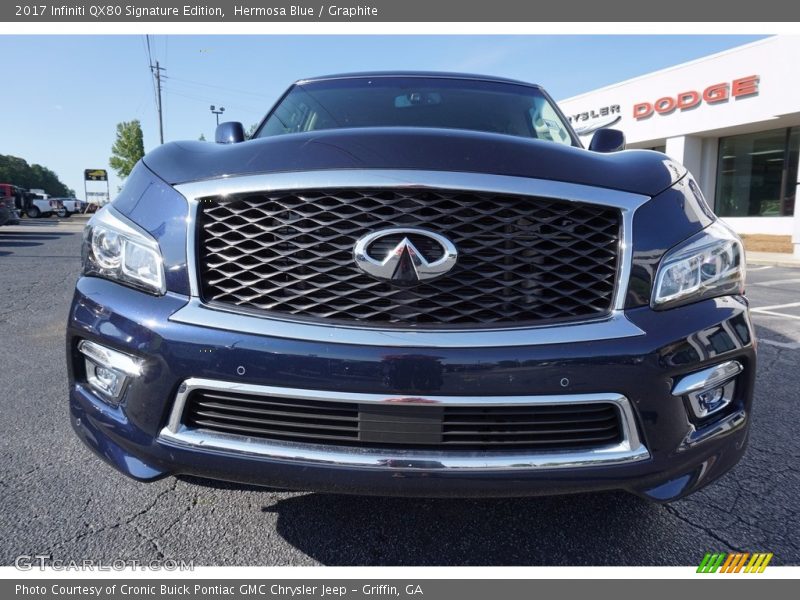 Hermosa Blue / Graphite 2017 Infiniti QX80 Signature Edition