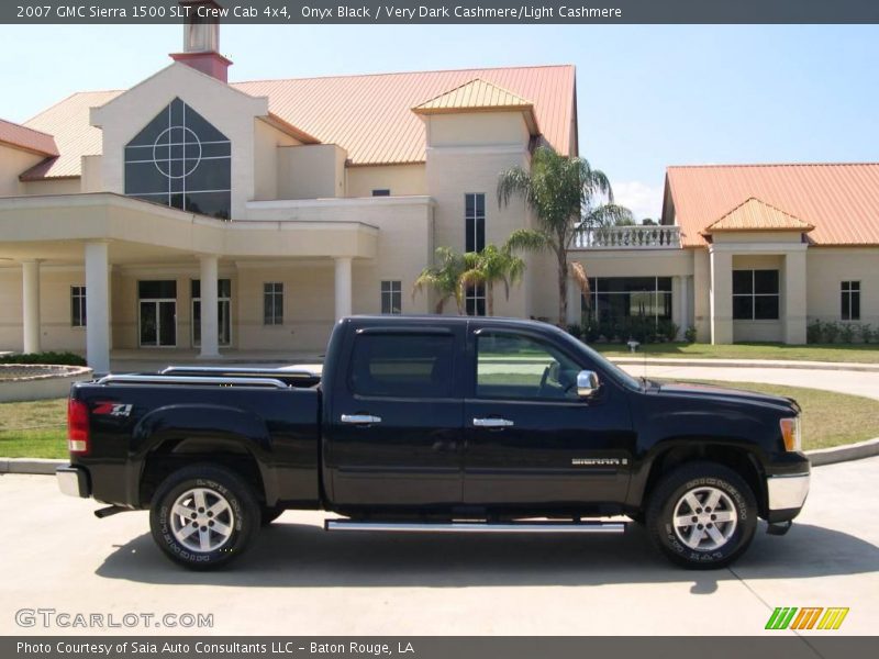 Onyx Black / Very Dark Cashmere/Light Cashmere 2007 GMC Sierra 1500 SLT Crew Cab 4x4