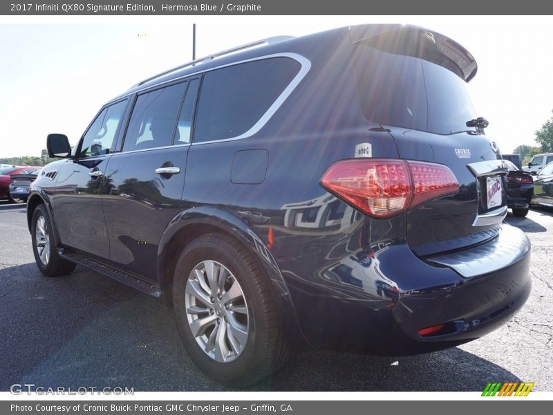 Hermosa Blue / Graphite 2017 Infiniti QX80 Signature Edition