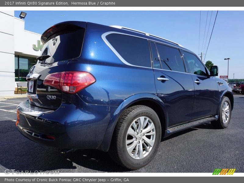 Hermosa Blue / Graphite 2017 Infiniti QX80 Signature Edition
