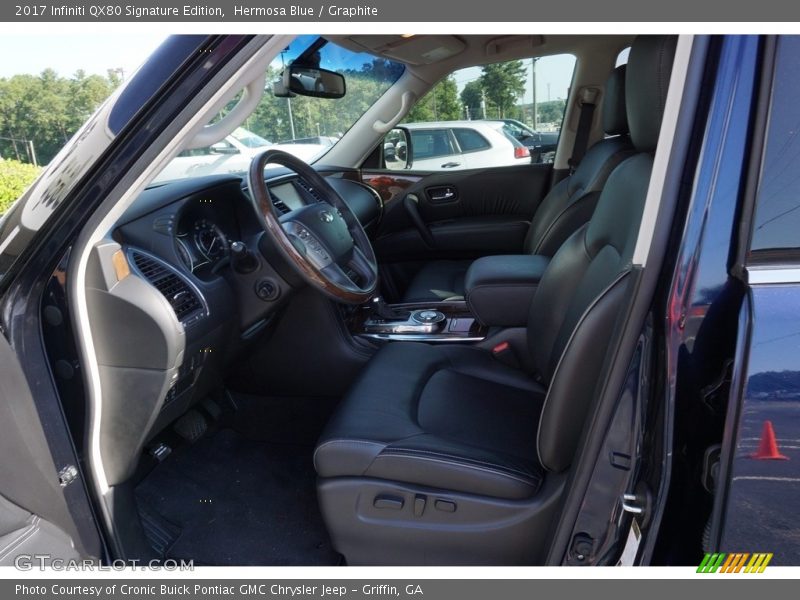 Hermosa Blue / Graphite 2017 Infiniti QX80 Signature Edition