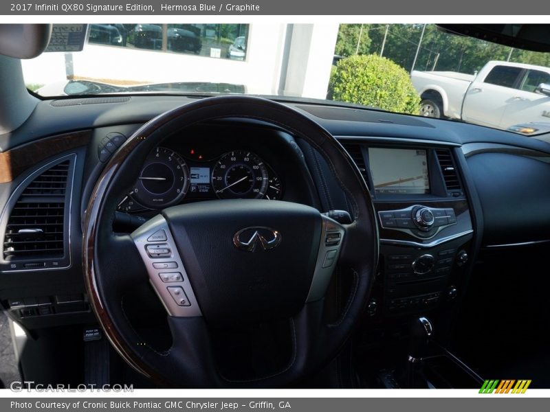 Hermosa Blue / Graphite 2017 Infiniti QX80 Signature Edition