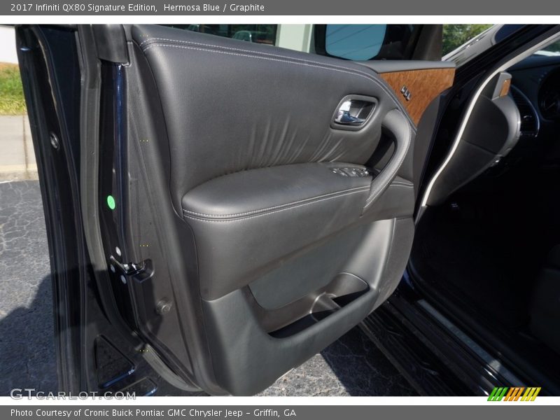 Hermosa Blue / Graphite 2017 Infiniti QX80 Signature Edition
