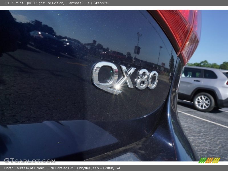Hermosa Blue / Graphite 2017 Infiniti QX80 Signature Edition