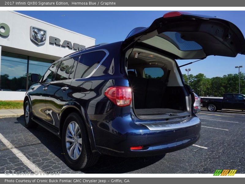 Hermosa Blue / Graphite 2017 Infiniti QX80 Signature Edition