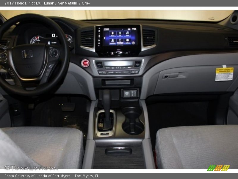 Lunar Silver Metallic / Gray 2017 Honda Pilot EX