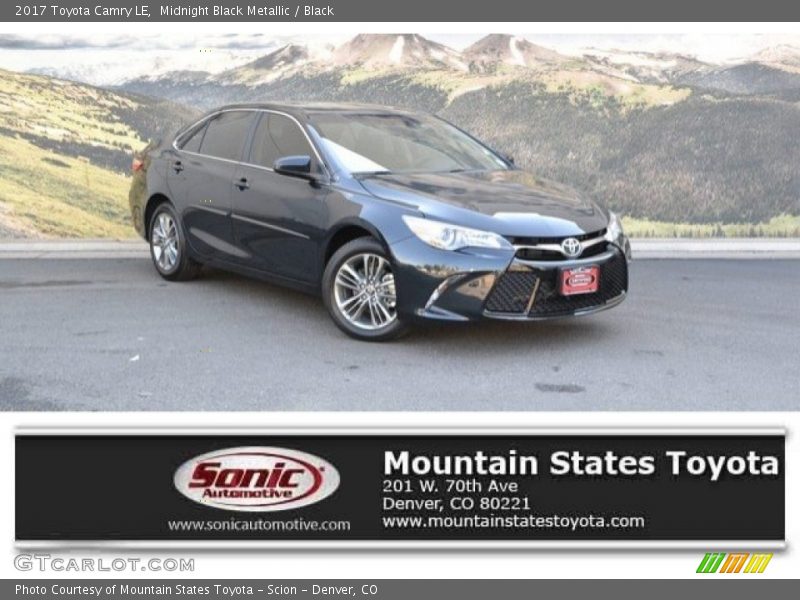 Midnight Black Metallic / Black 2017 Toyota Camry LE