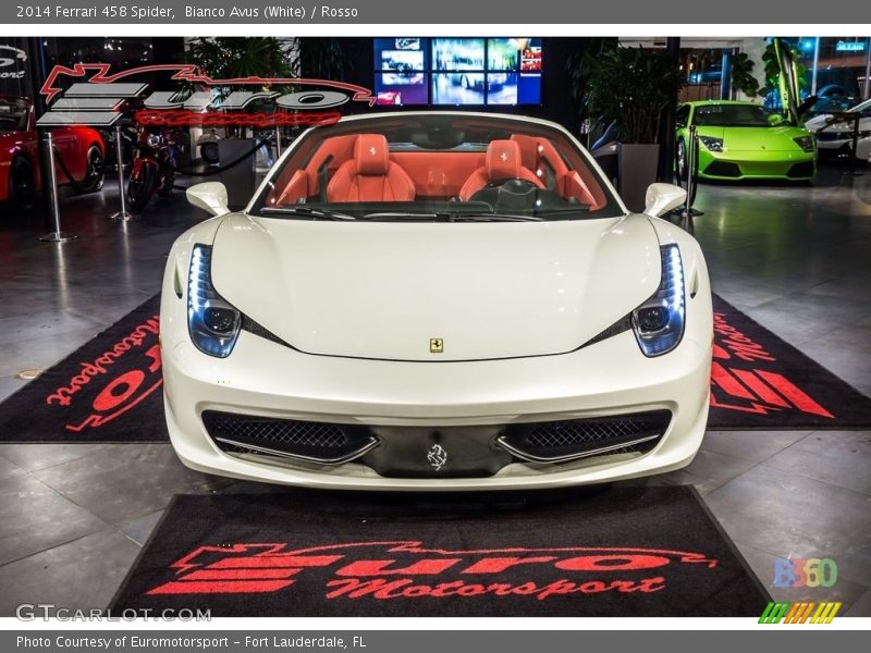 Bianco Avus (White) / Rosso 2014 Ferrari 458 Spider