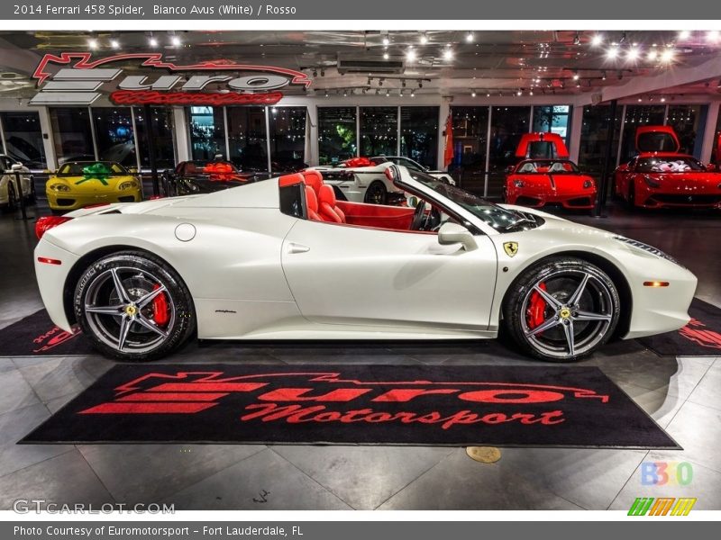 Bianco Avus (White) / Rosso 2014 Ferrari 458 Spider