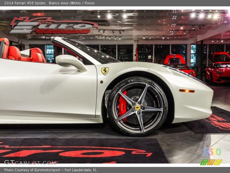 Bianco Avus (White) / Rosso 2014 Ferrari 458 Spider